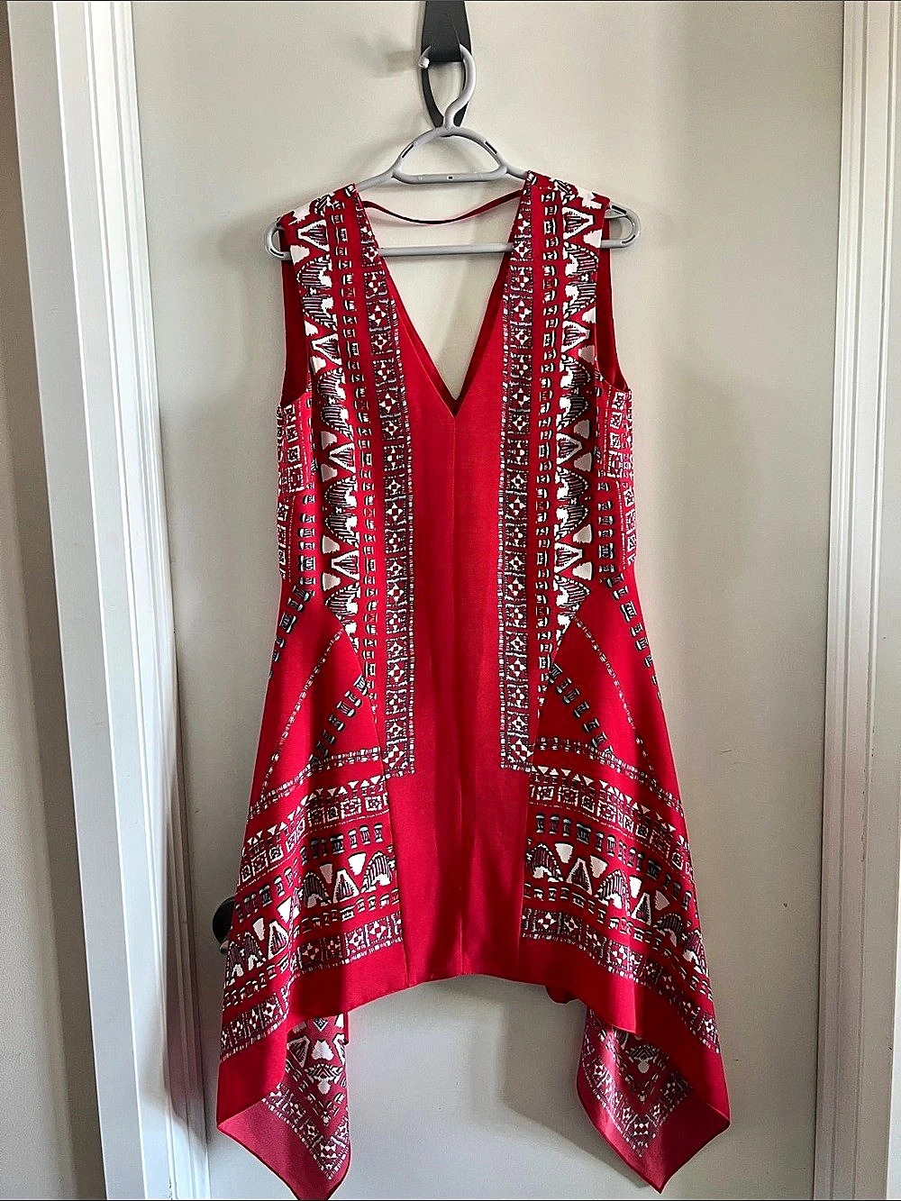 BCBGMAXAZRIA Geometric Tunic Dress in Red Size XXS 2017
